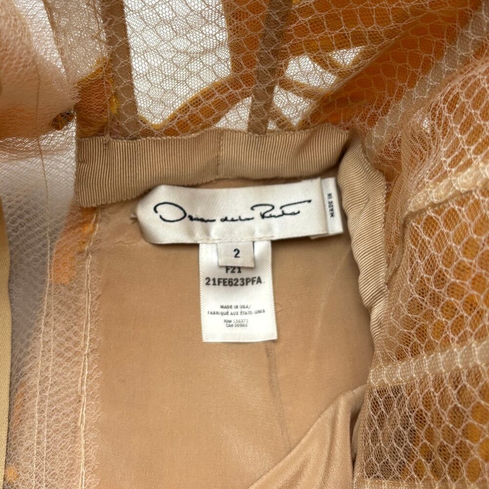 Oscar de la Renta Cutout Bow Faille Cockatail Dress Fall 2021 Size 2 - Picture 8 of 16